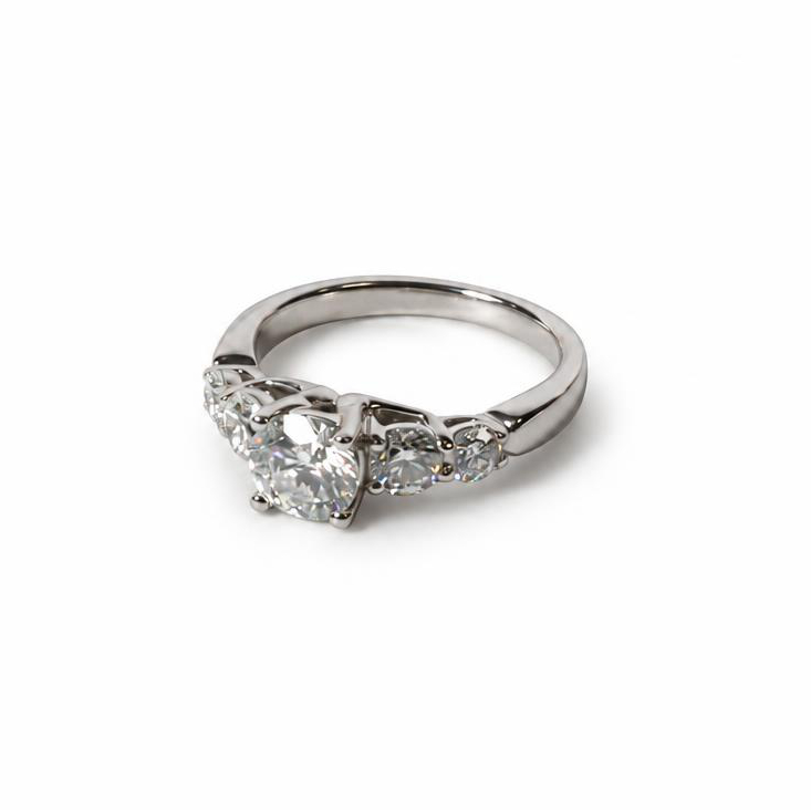 Gallery image of this Women’s Platinum Bridal Ring GIA Certified with 1.01ct Round Diamond I/VS1 Size 6