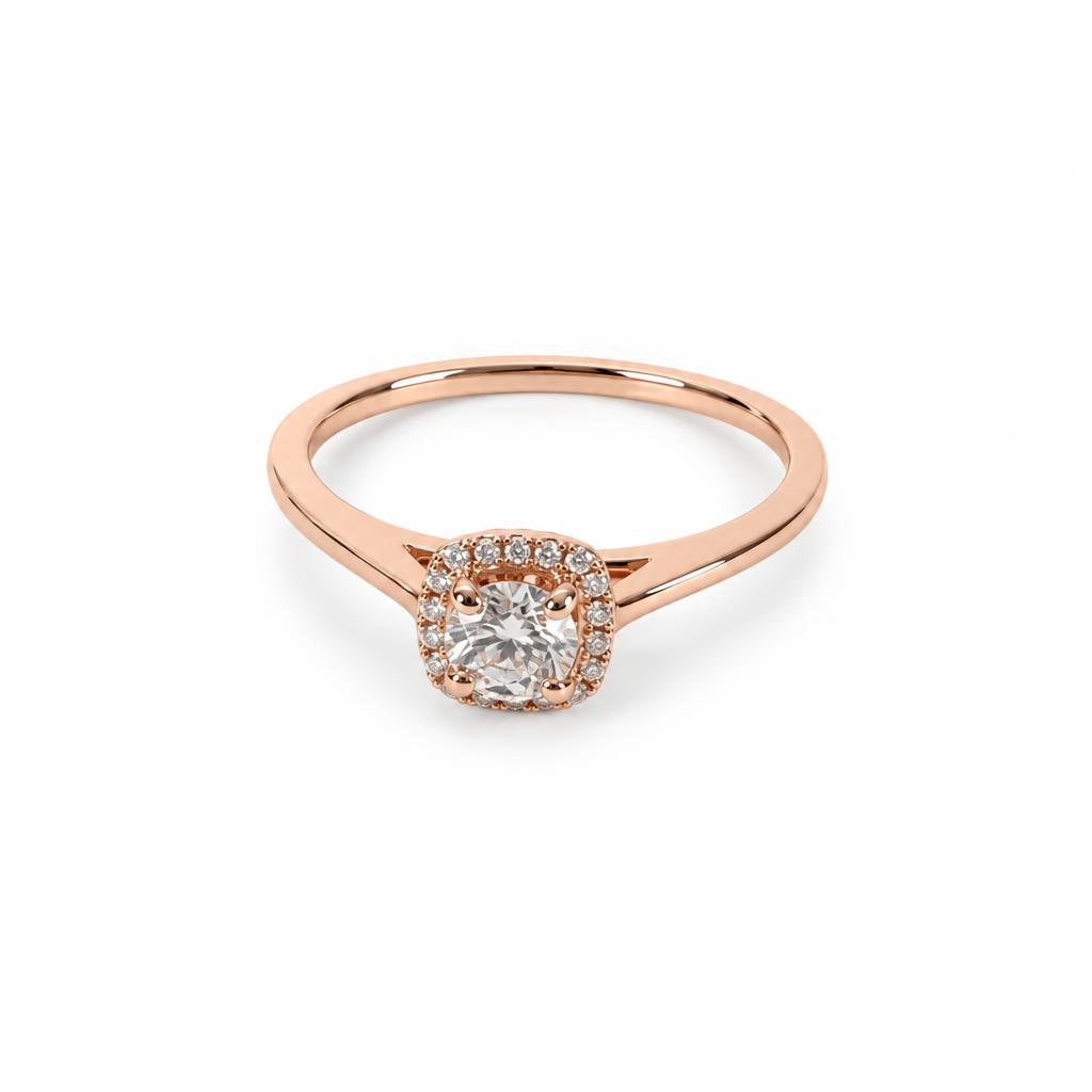 Gallery image of this Women’s 14k Rose Gold Bridal Ring with 0.50ct Diamond Size 7