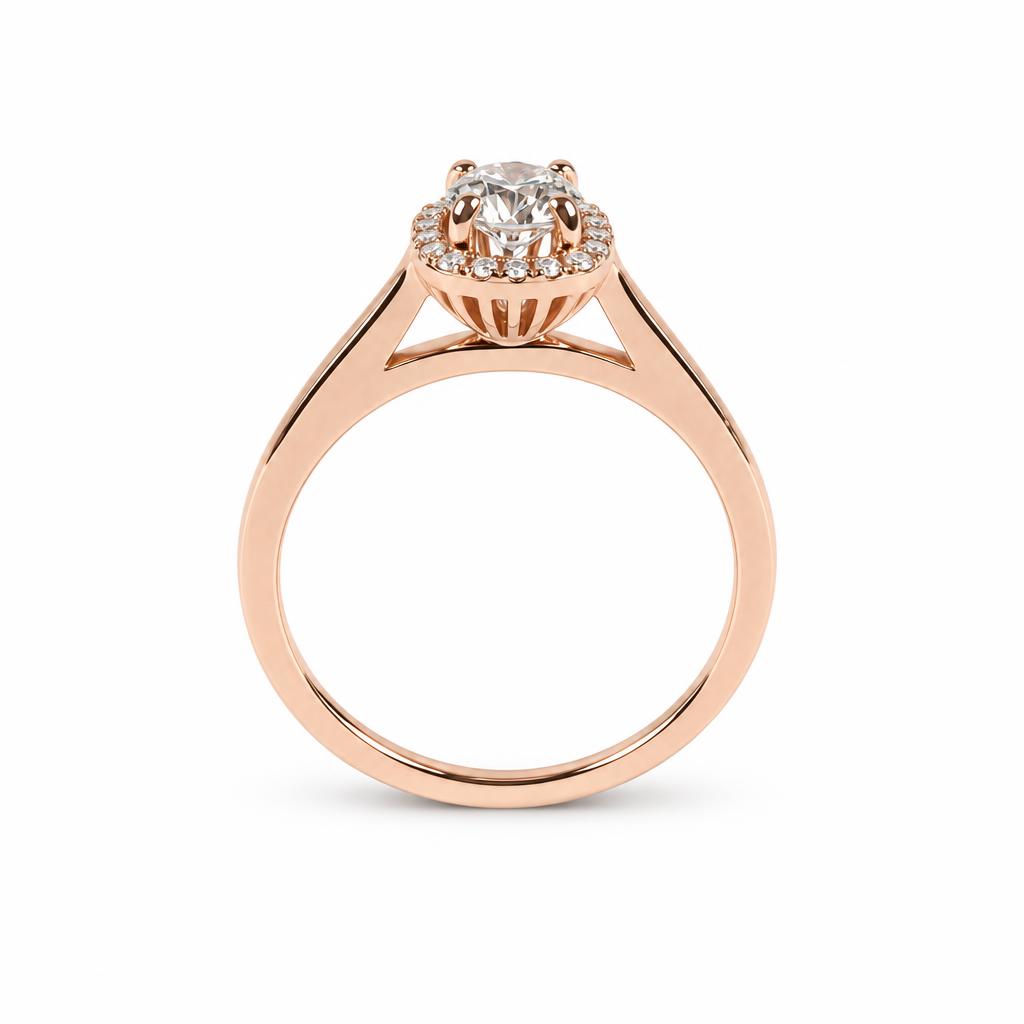 Gallery image of this Women’s 14k Rose Gold Bridal Ring with 0.50ct Diamond Size 7
