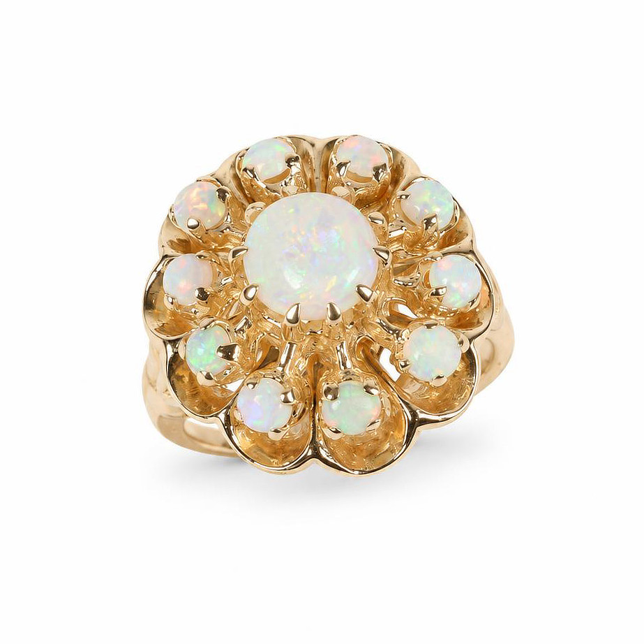 Featured image of this Women’s 14k Yellow Gold Ring with Opal Size 6