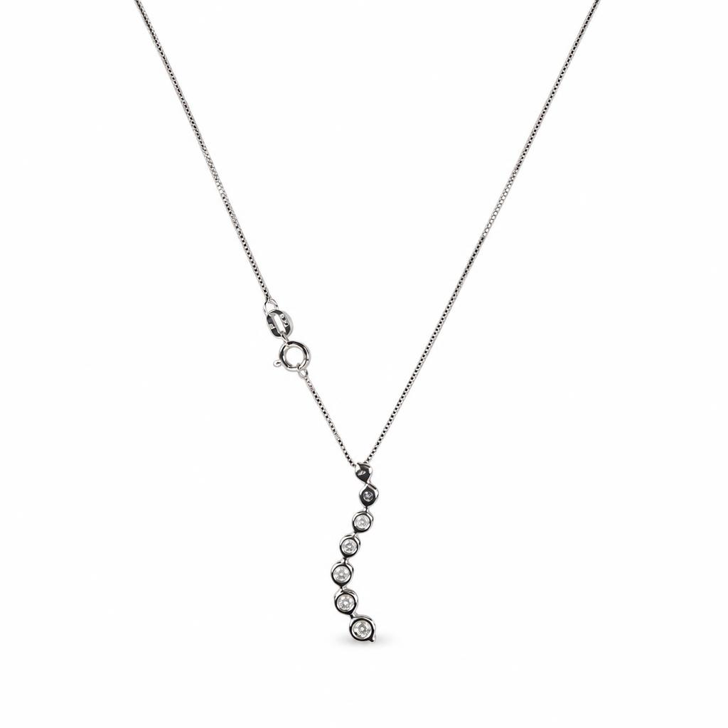 Gallery image of this Women’s 14k White Gold Journey Pendant with 1.00ct TDW Round Diamonds
