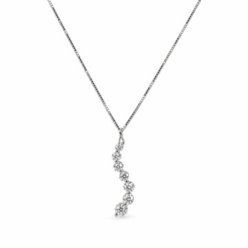 Featured image of this Women’s 14k White Gold Journey Pendant with 1.00ct TDW Round Diamonds