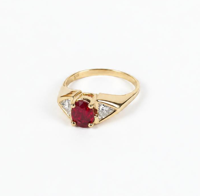 Gallery image of this Women’s 14k Yellow Gold Ring with 0.60ct TDW Ruby and Diamond Size 6.5