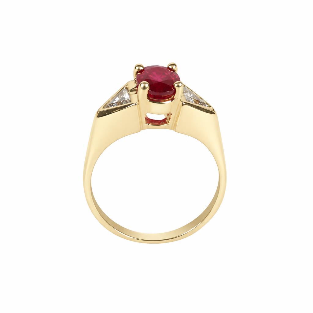 Gallery image of this Women’s 14k Yellow Gold Ring with 0.60ct TDW Ruby and Diamond Size 6.5