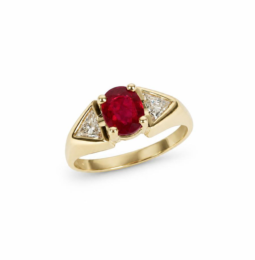 Featured image of this Women’s 14k Yellow Gold Ring with 0.60ct TDW Ruby and Diamond Size 6.5