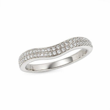Featured image of this Fischer Women’s 14k White Gold Band Ring with Diamond Size 6.5