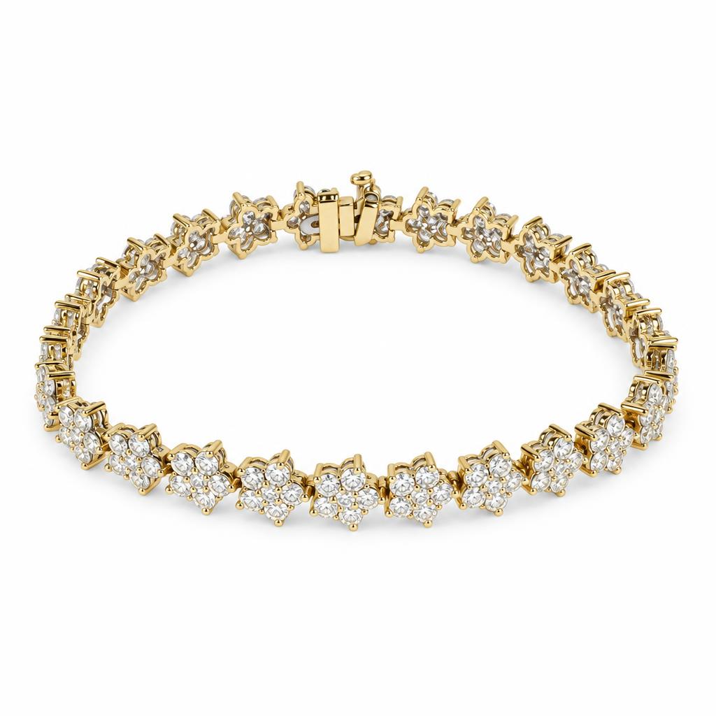 Featured image of this Women’s 18k Yellow Gold Link Bracelet with Diamond