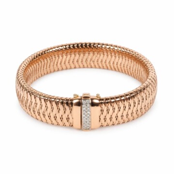 Featured image of this Women’s 18k Rose Gold Bangle Bracelet with Diamond