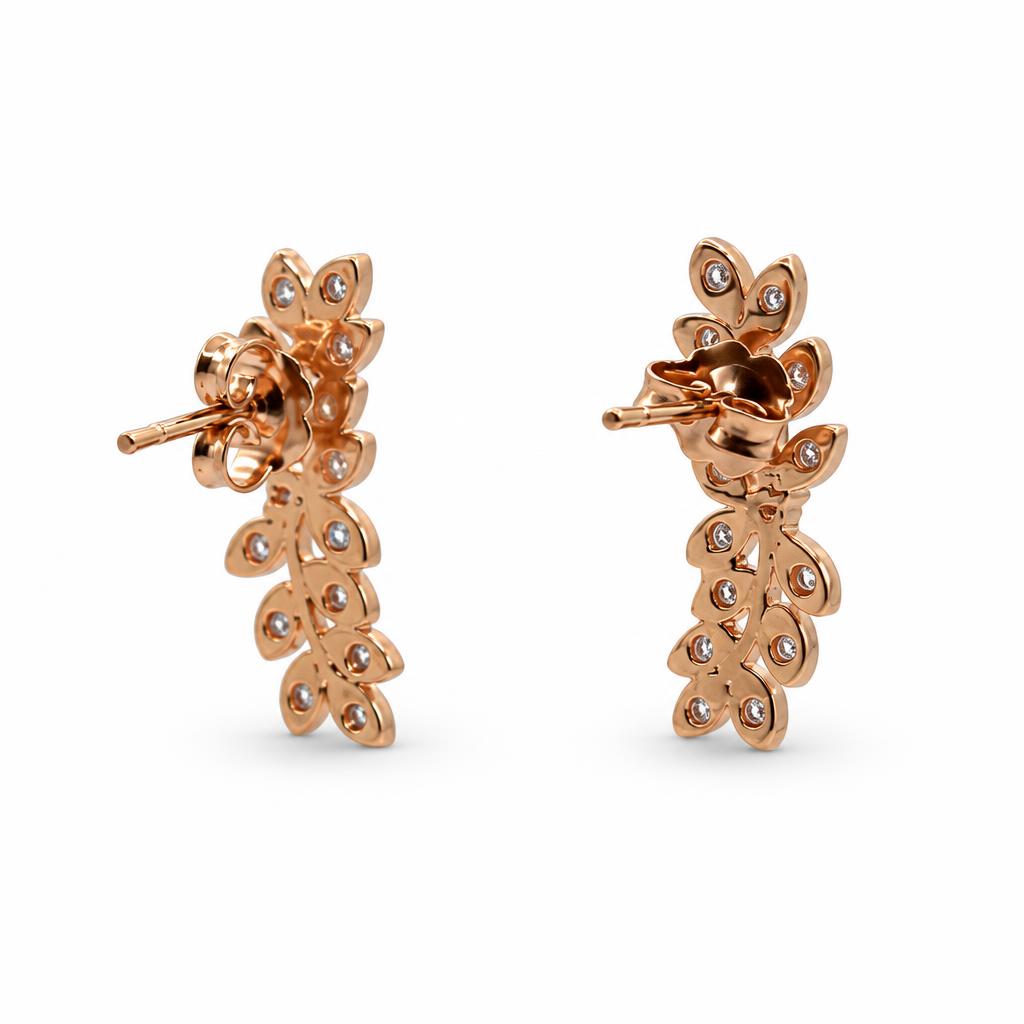 Gallery image of this Women’s 14k Rose Gold Dangle Earrings with Diamond