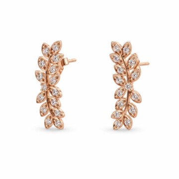 Featured image of this Women’s 14k Rose Gold Dangle Earrings with Diamond