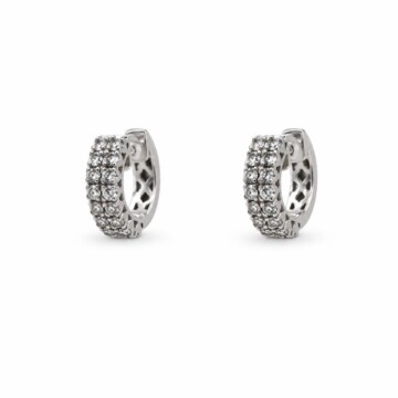 Featured image of this Women’s 14k White Gold Hoop Earrings with Diamond