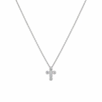 Featured image of this Women’s 14k White Gold Cross Pendant Necklace with Diamond