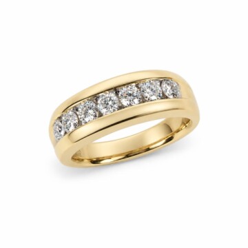 Featured image of this Men’s 14k Yellow Gold Bridal Ring with Diamond Size 9
