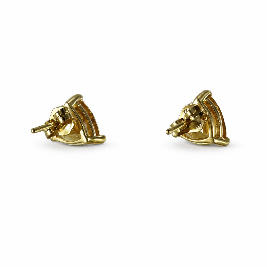 Gallery image of this Women’s 14k Yellow Gold 8mm Stud Earrings with Citrine