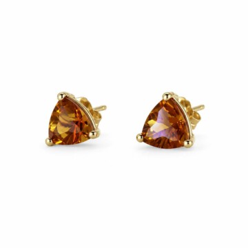 Featured image of this Women’s 14k Yellow Gold 8mm Stud Earrings with Citrine